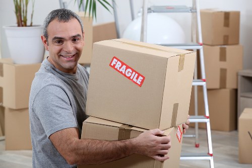 House movers helping a Dalston resident with a flat move