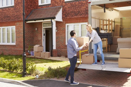 Professional movers helping with a local move in Dalston