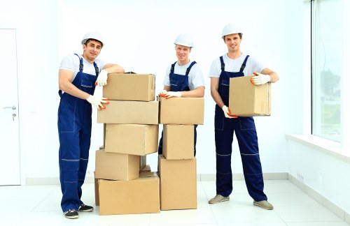 Secure and professional man with van Dalston moving van