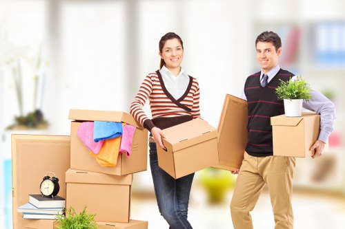 Careful loading of furniture for a move from a Dalston flat