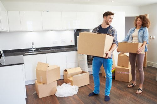 Removal van prepared for a residential move in Dalston