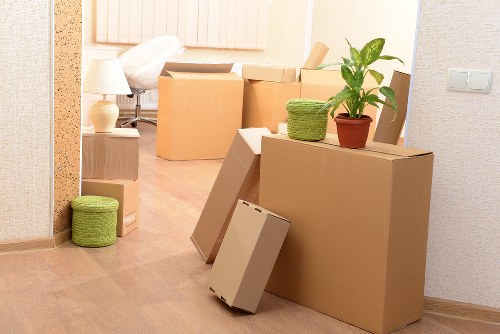 Checklist and packing materials prepared for a local move in Dalston